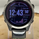 Garmin Fenix 7S Sapphire Solar Titanium 42mm (with original sport and leather band)